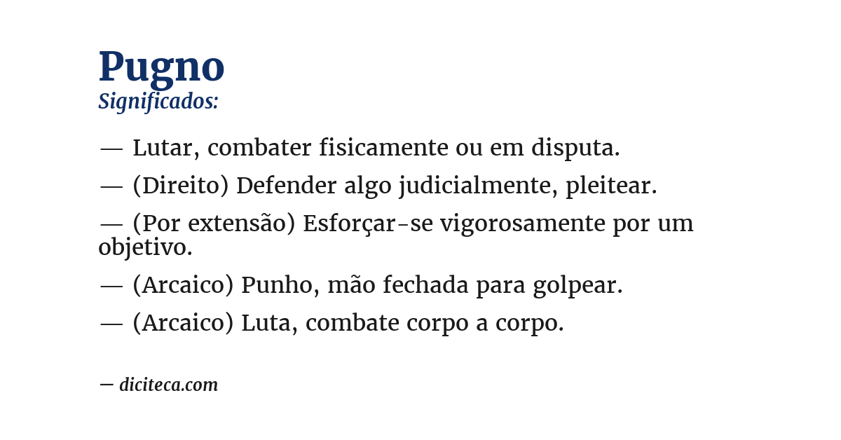 Significado de pugno