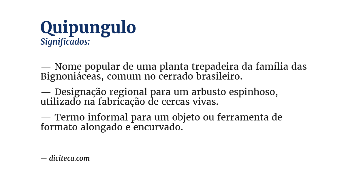 Significado de quipungulo