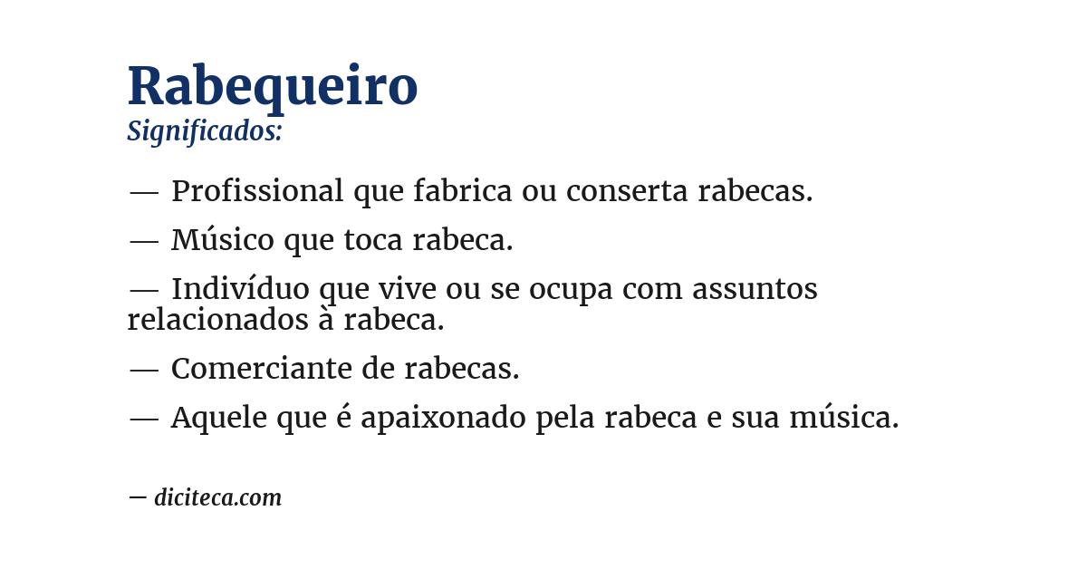 Significado de rabequeiro