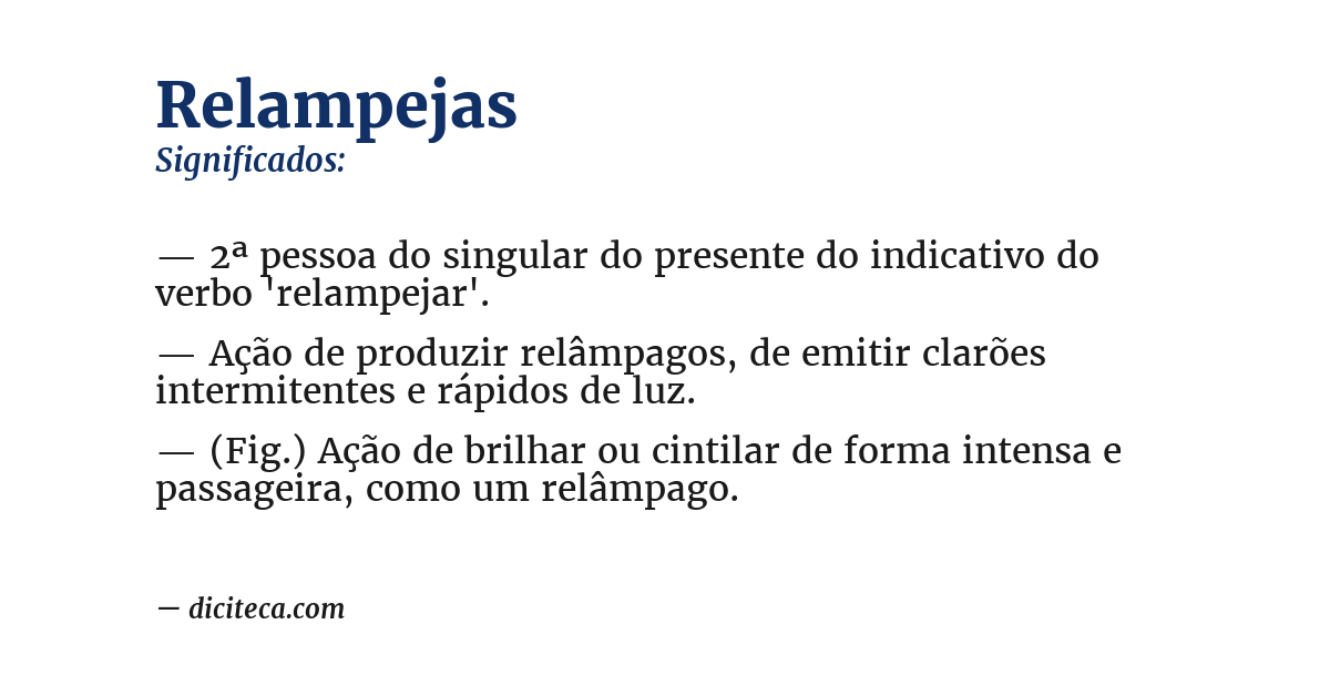 Significado de relampejas