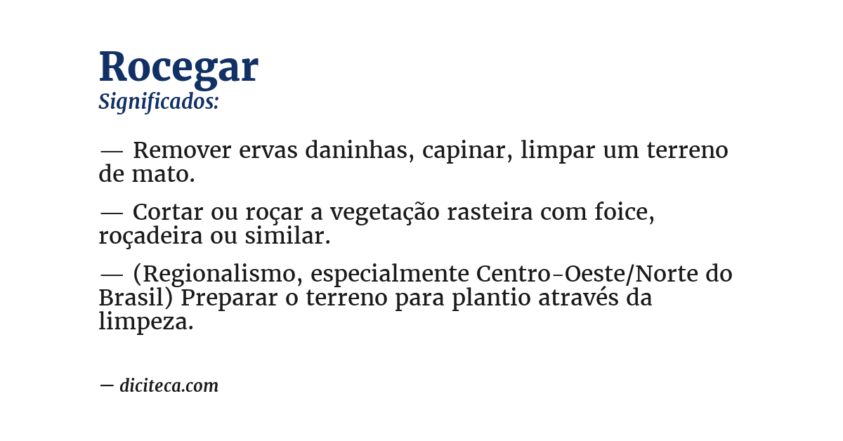 Significado de rocegar