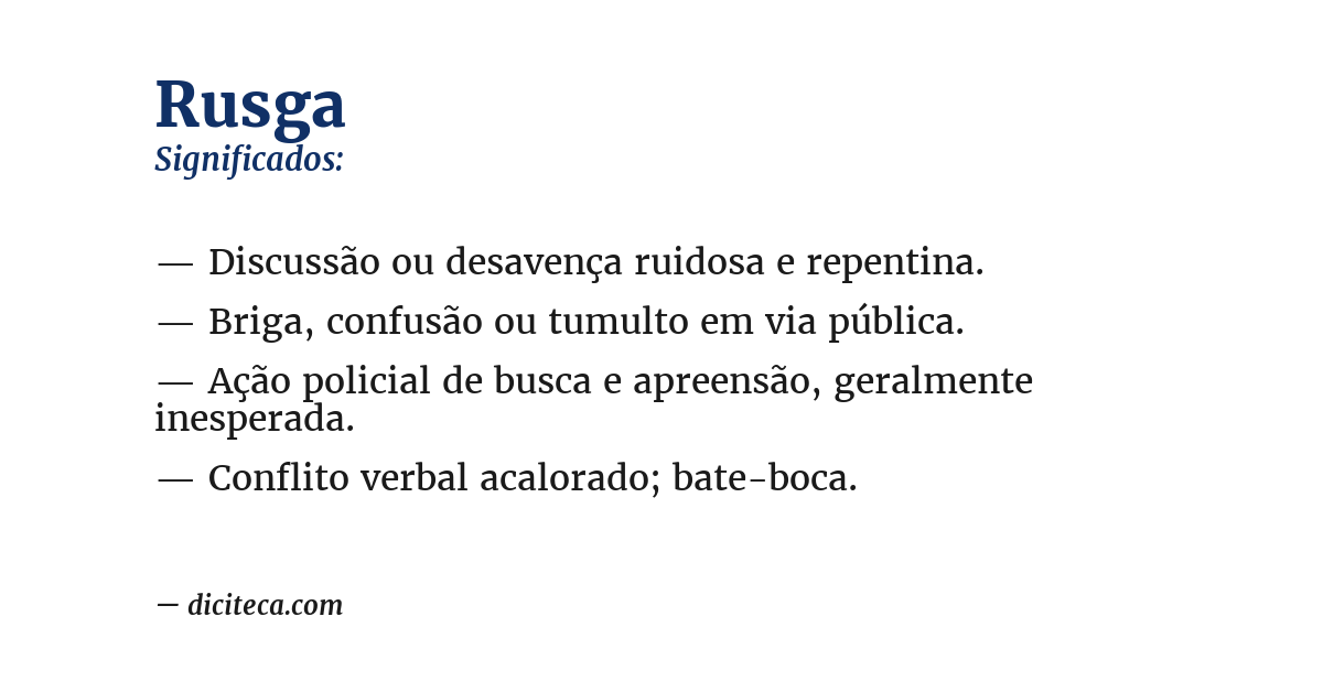 Significado de rusga