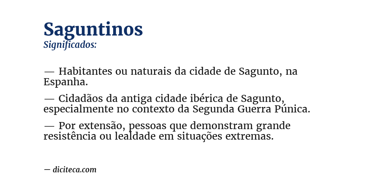 Significado de saguntinos