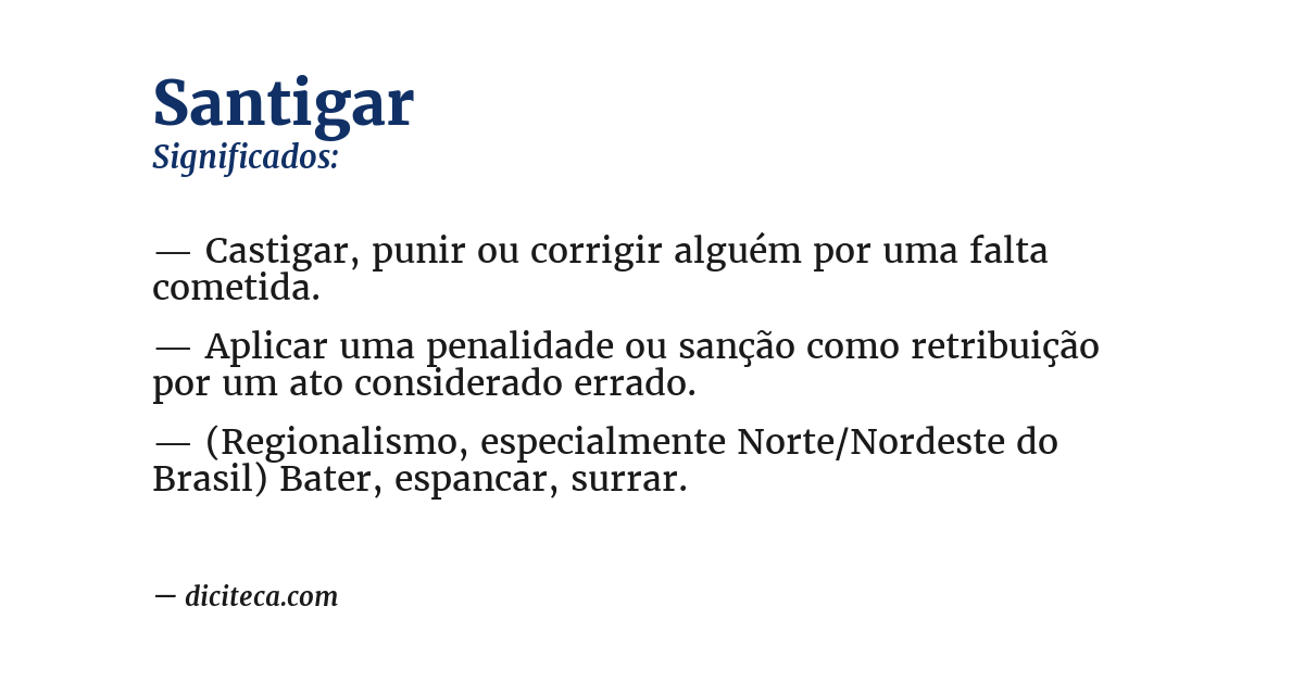 Significado de santigar