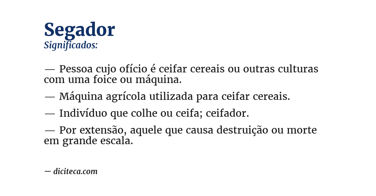 Significado de segador