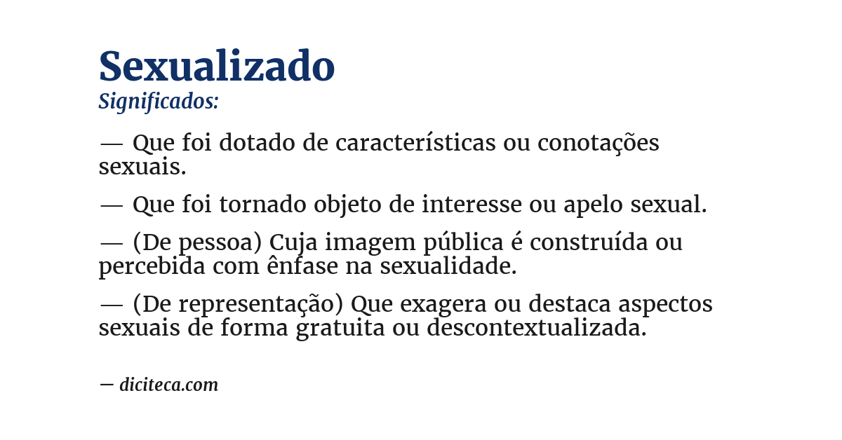 Significado de sexualizado