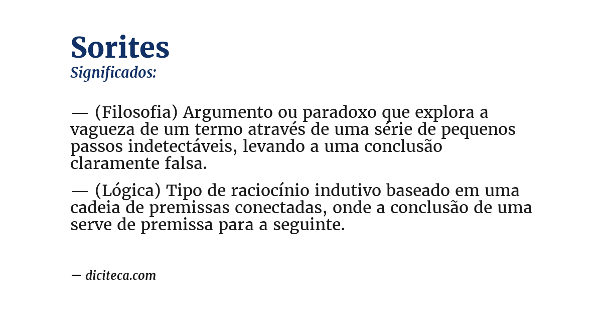 Significado de sorites