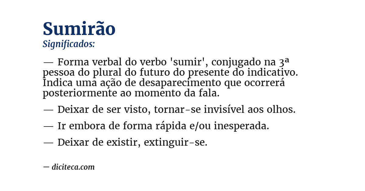 Significado de sumirão
