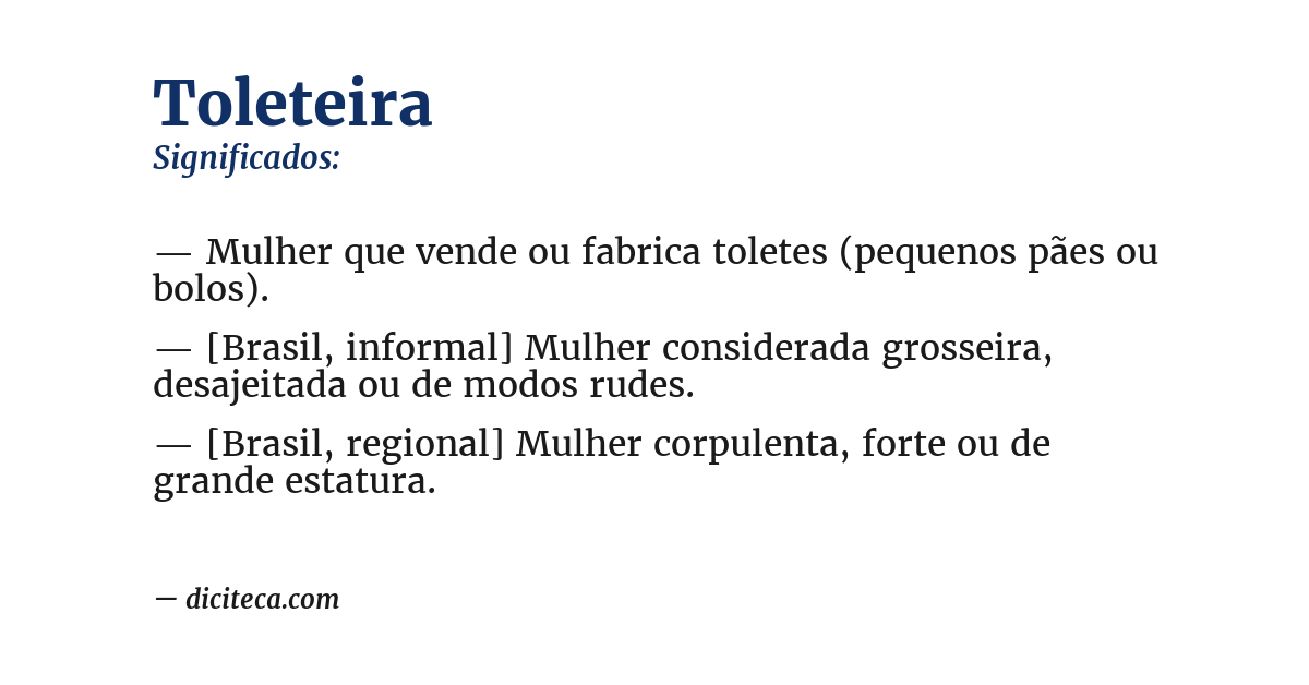 Significado de toleteira