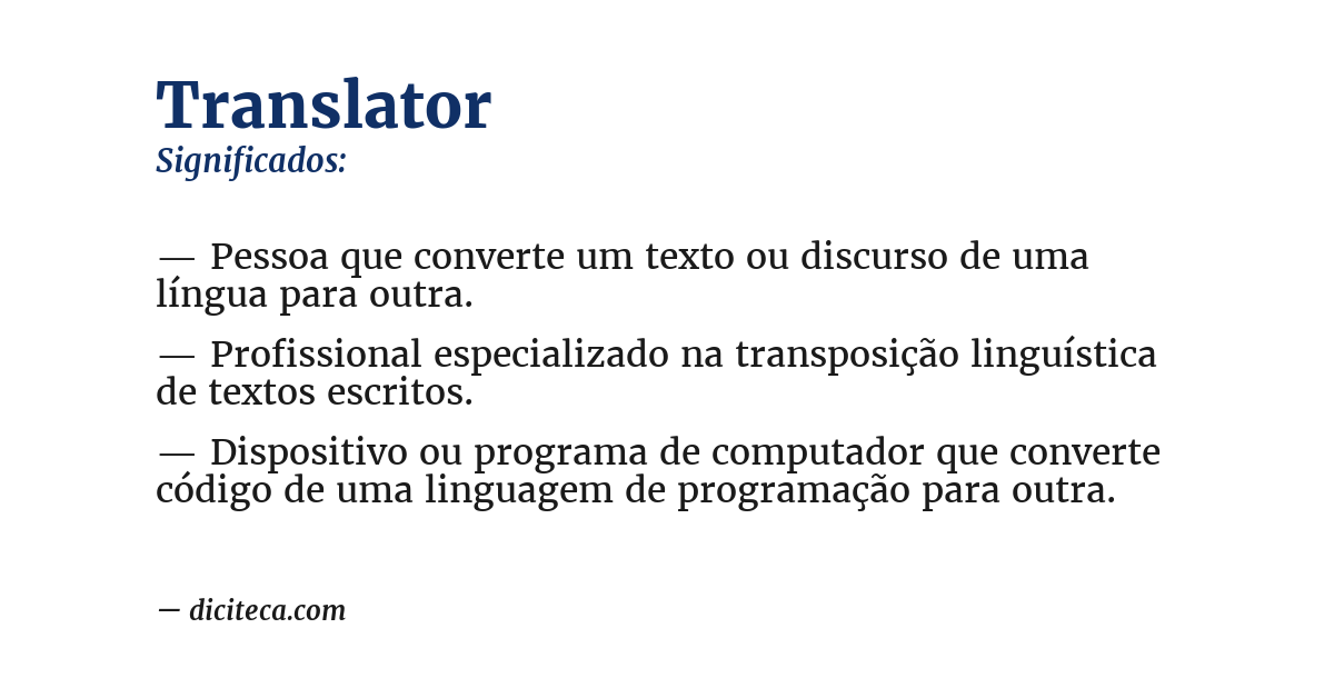 Significado de translator