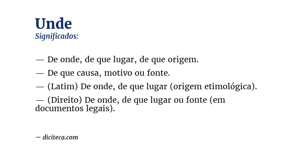 Significado de unde