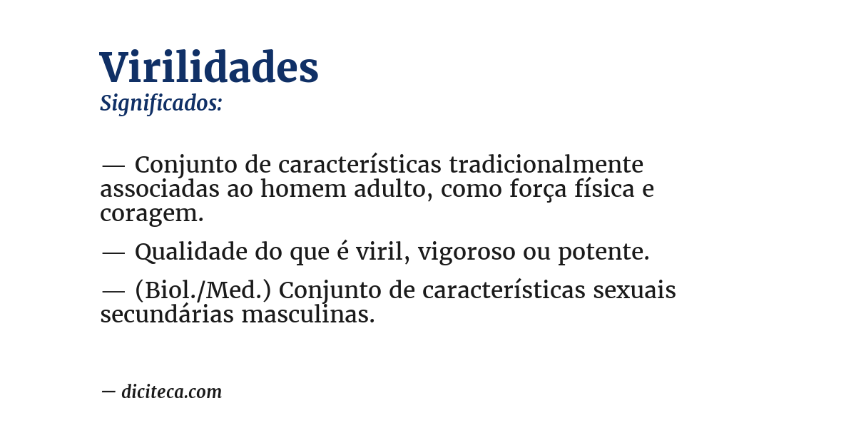 Significado de virilidades