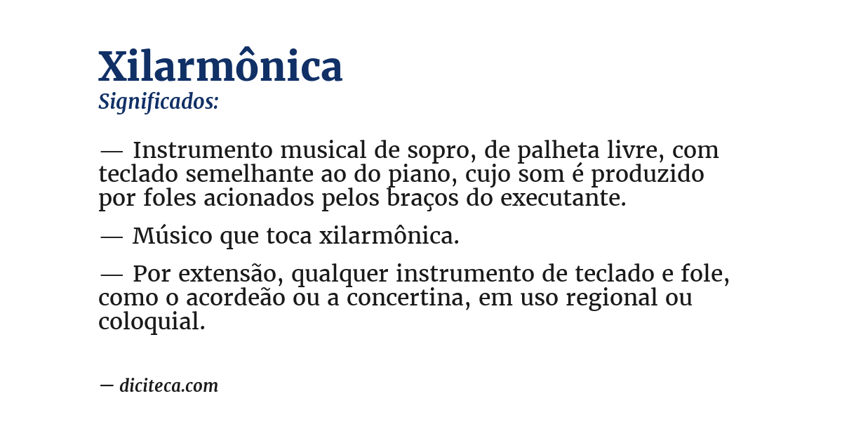 Significado de xilarmônica