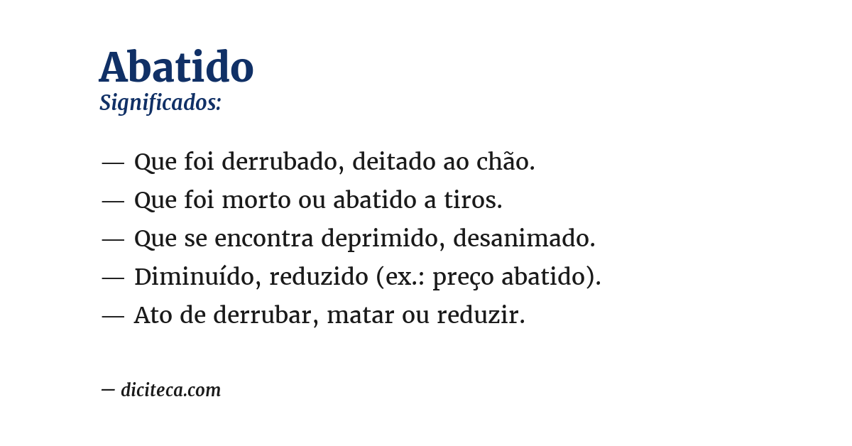 Significado de abatido