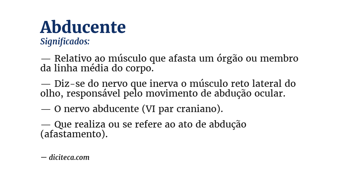 Significado de abducente