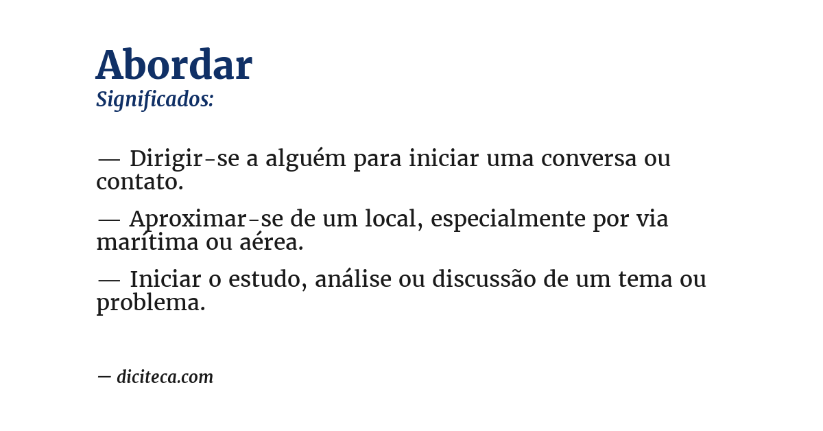 Significado de abordar