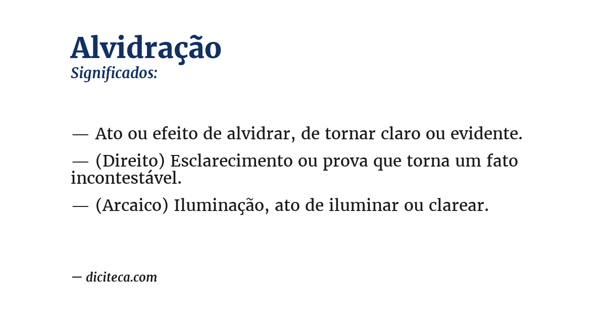 Significado de alvidração