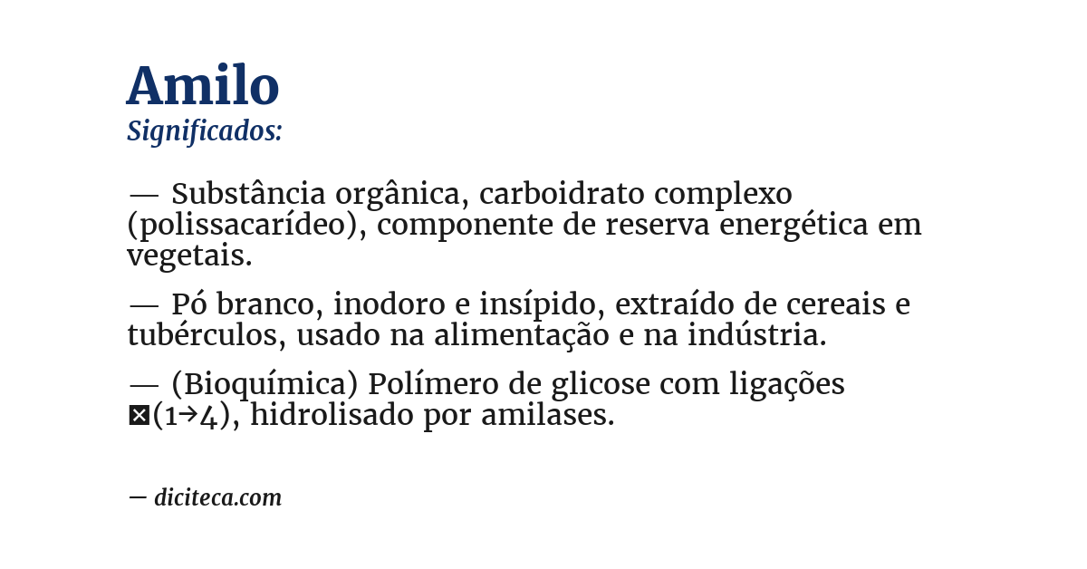 Significado de amilo