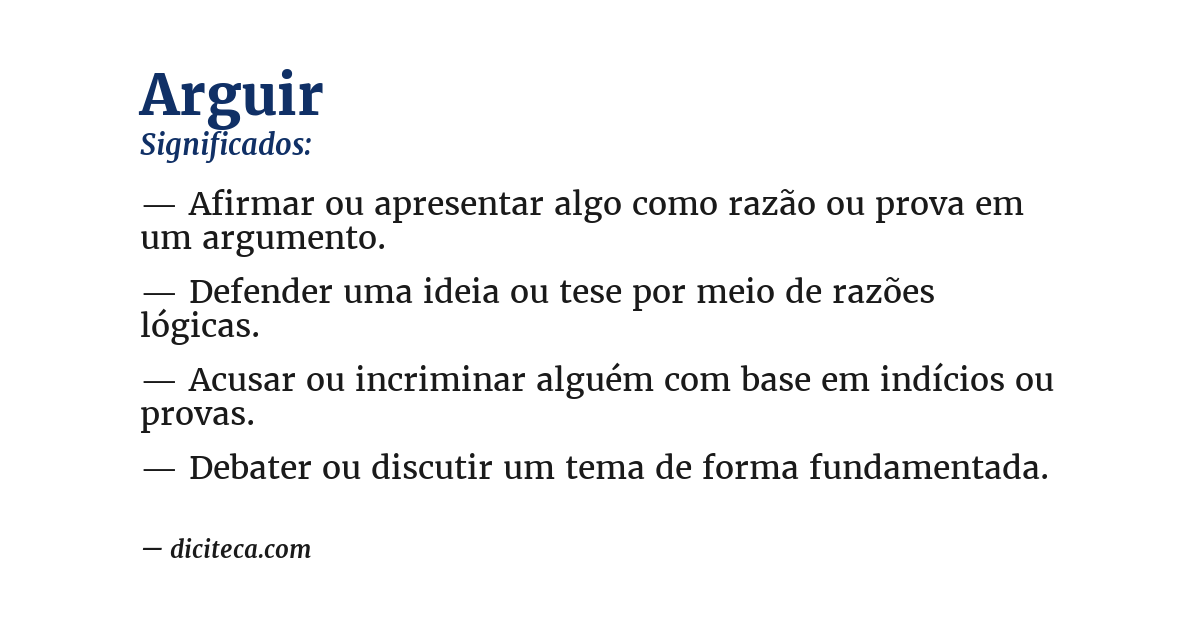 Significado de arguir