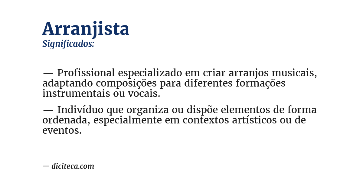 Significado de arranjista