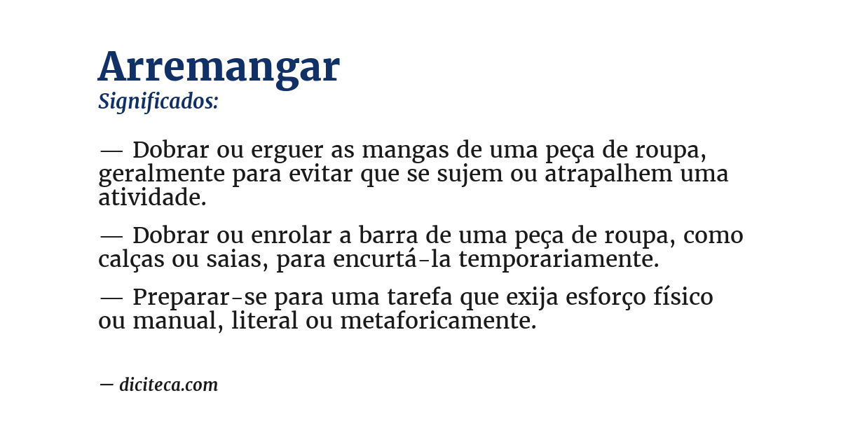 Significado de arremangar