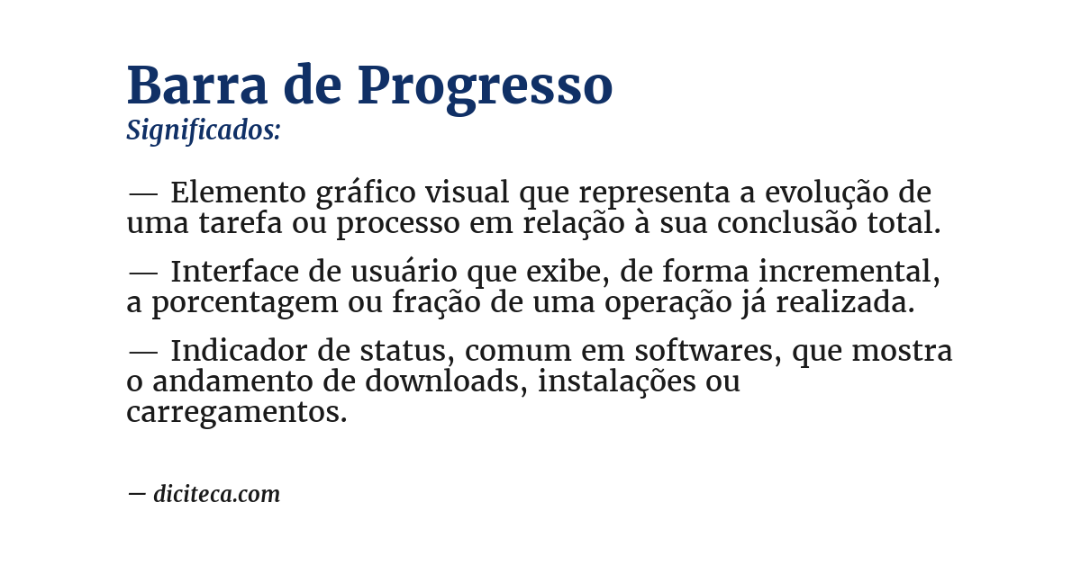 Significado de barra de progresso