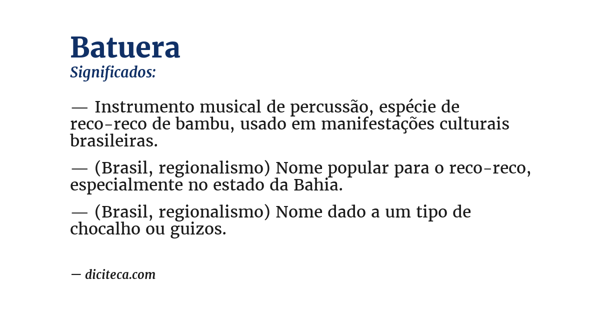 Significado de batuera