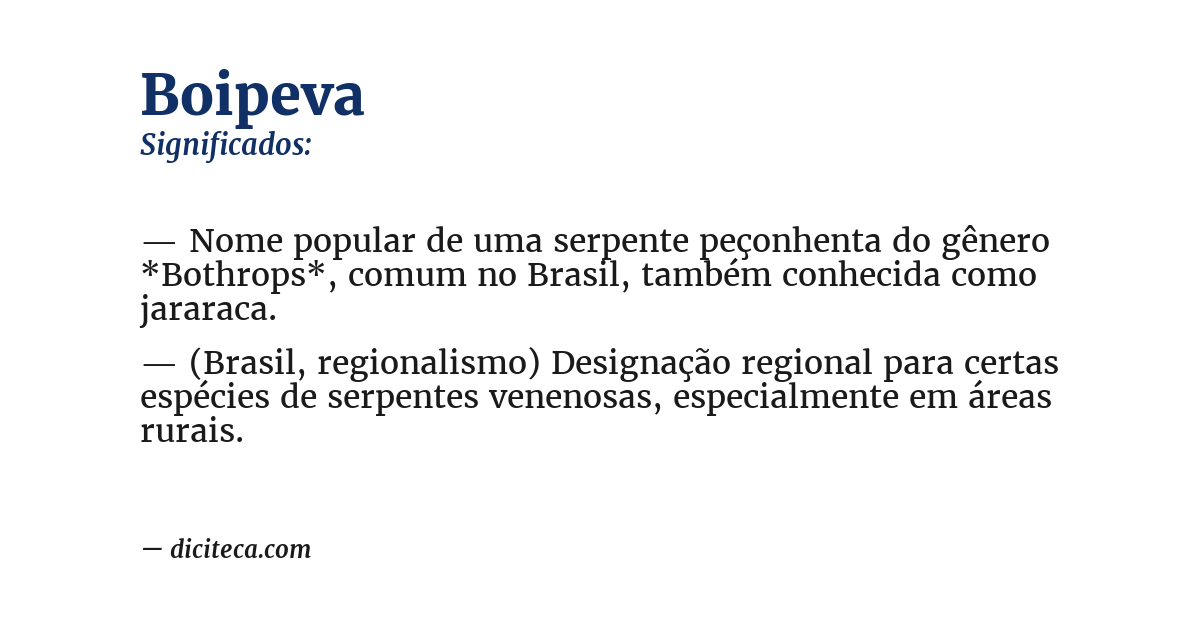 Significado de boipeva
