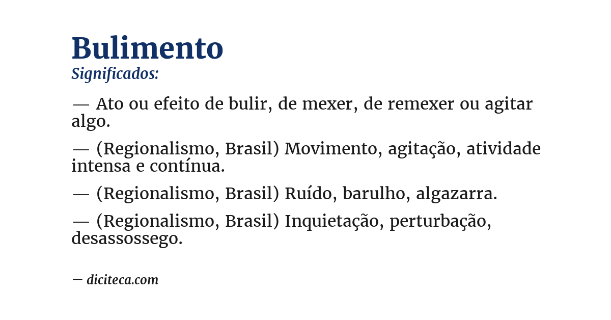 Significado de bulimento