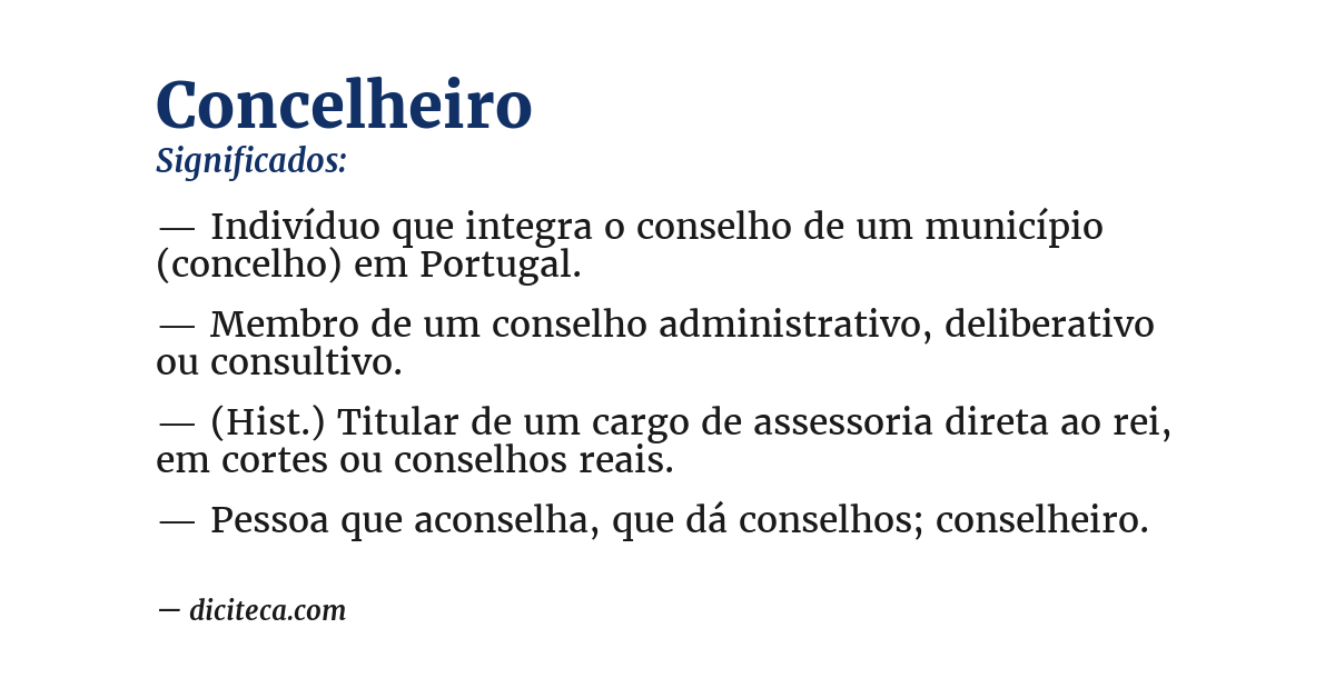 Significado de concelheiro
