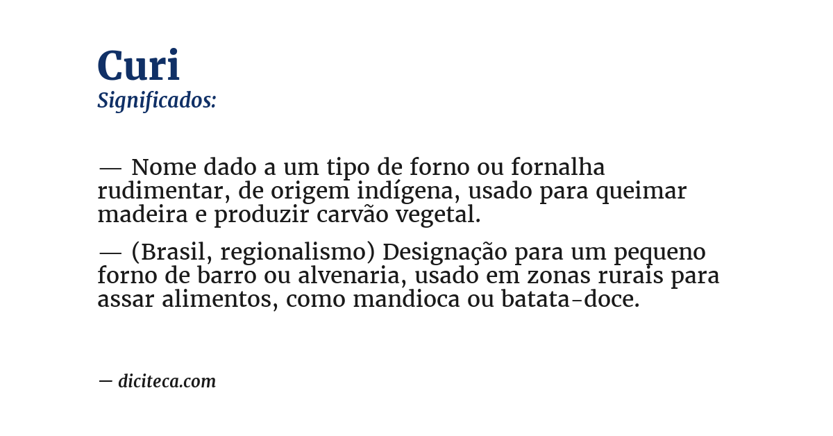 Significado de curi