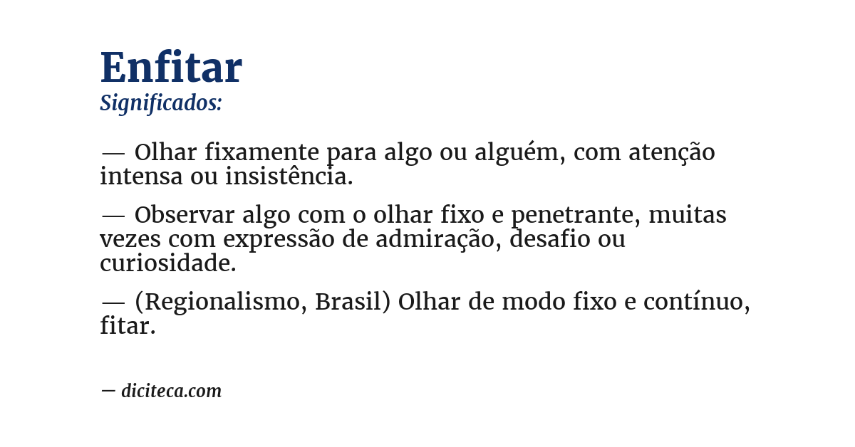 Significado de enfitar