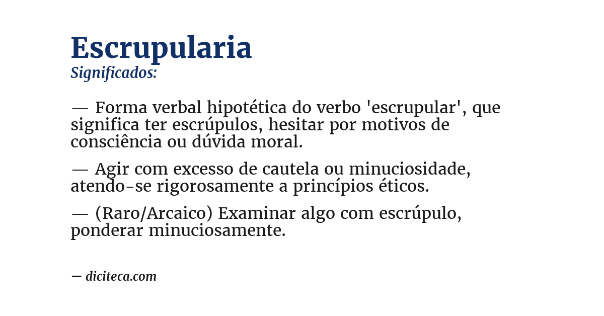 Significado de escrupularia