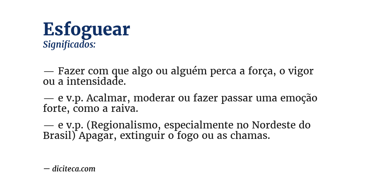 Significado de esfoguear