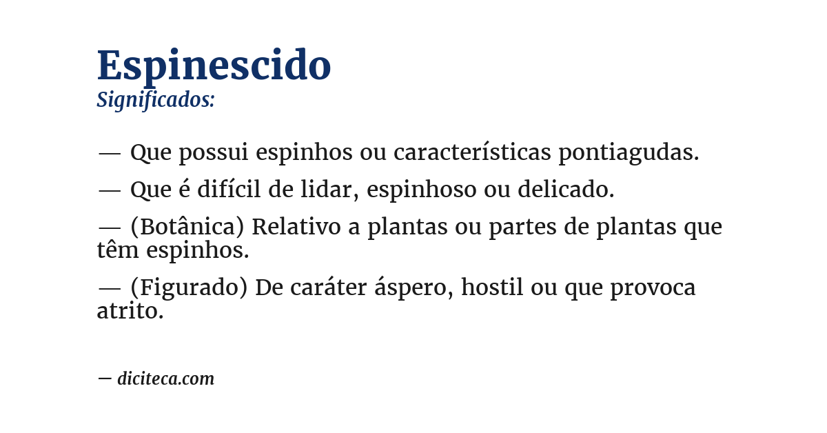 Significado de espinescido