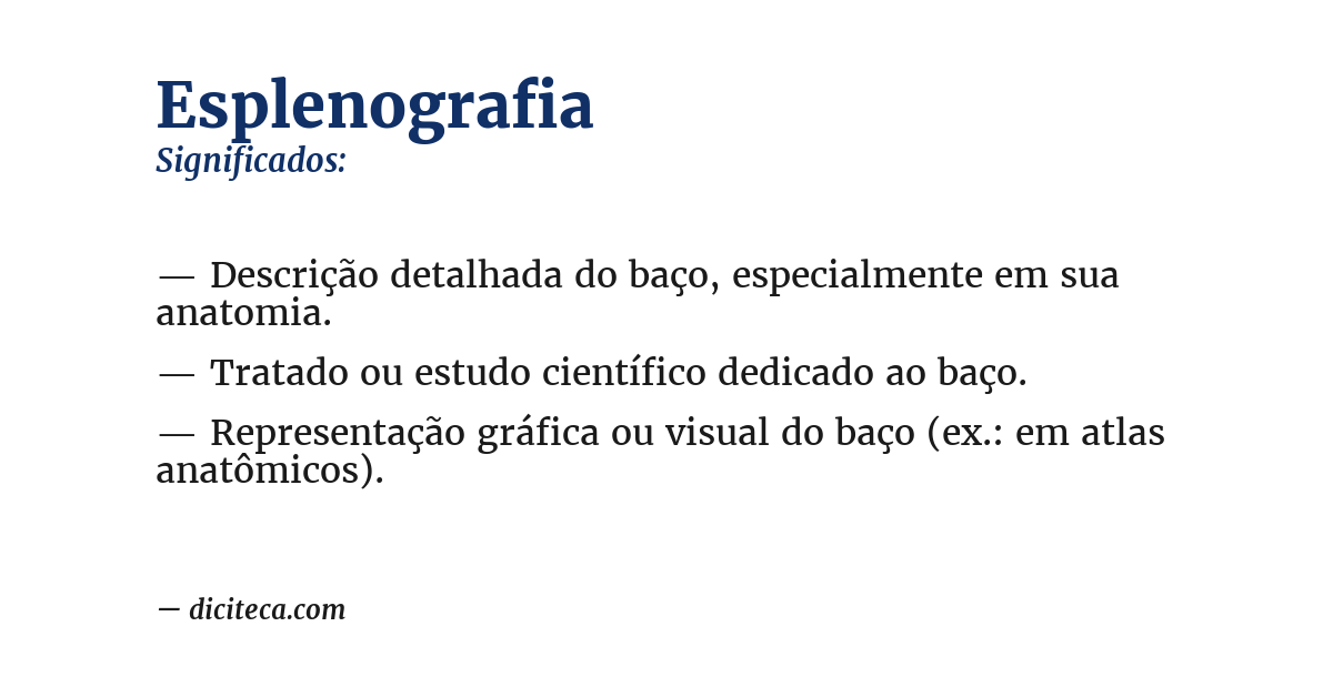 Significado de esplenografia