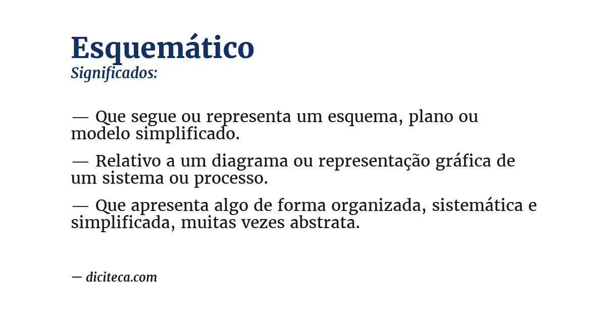 Significado de esquemático