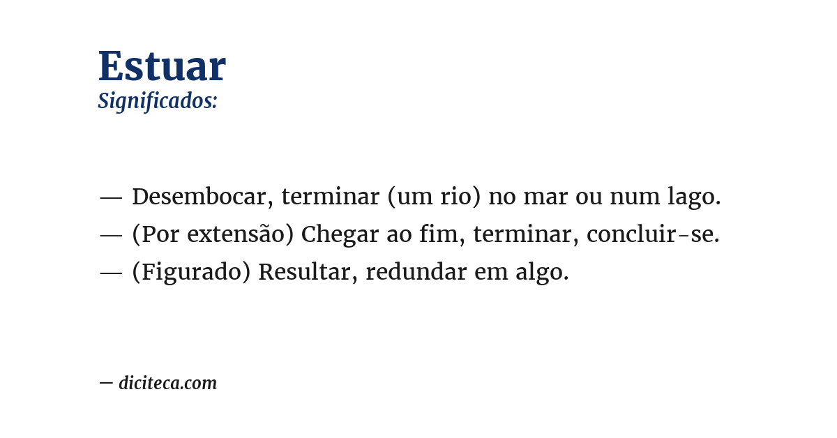 Significado de estuar