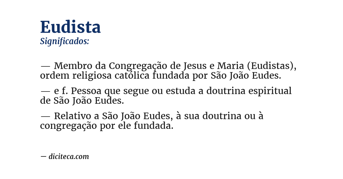 Significado de eudista