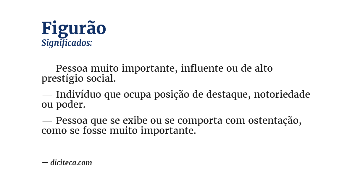 Significado de figurão