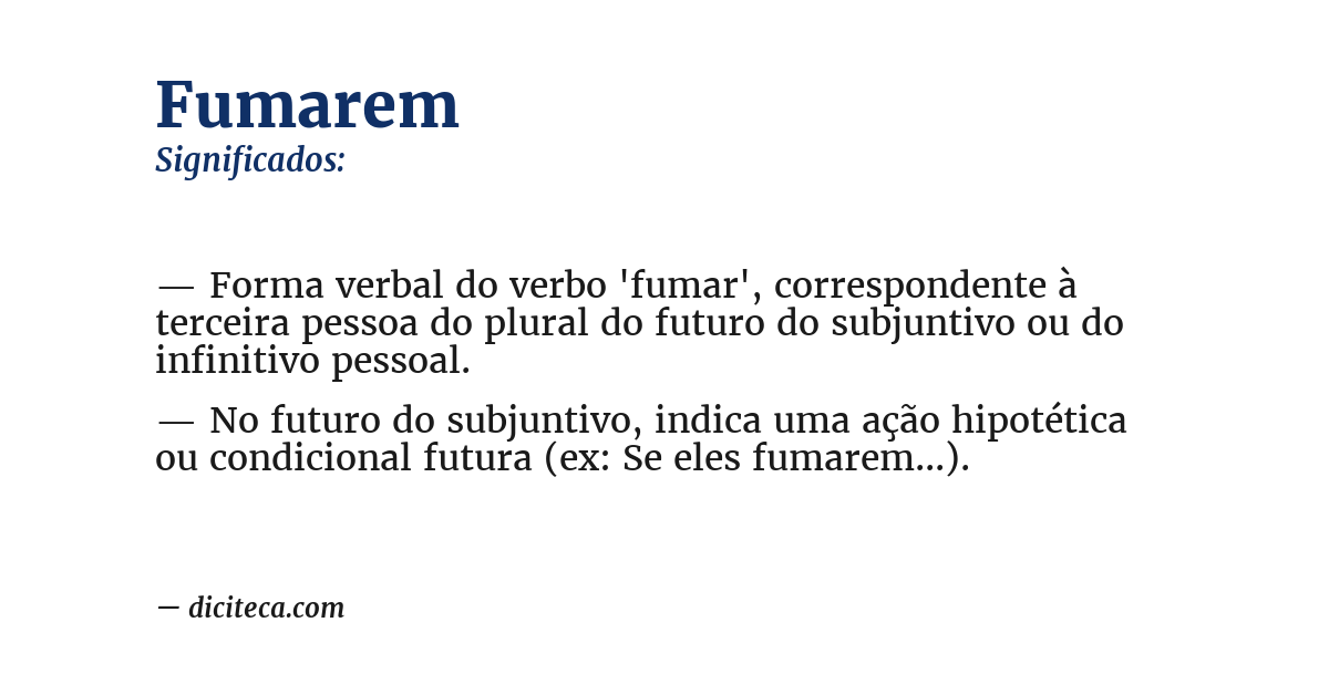 Significado de fumarem