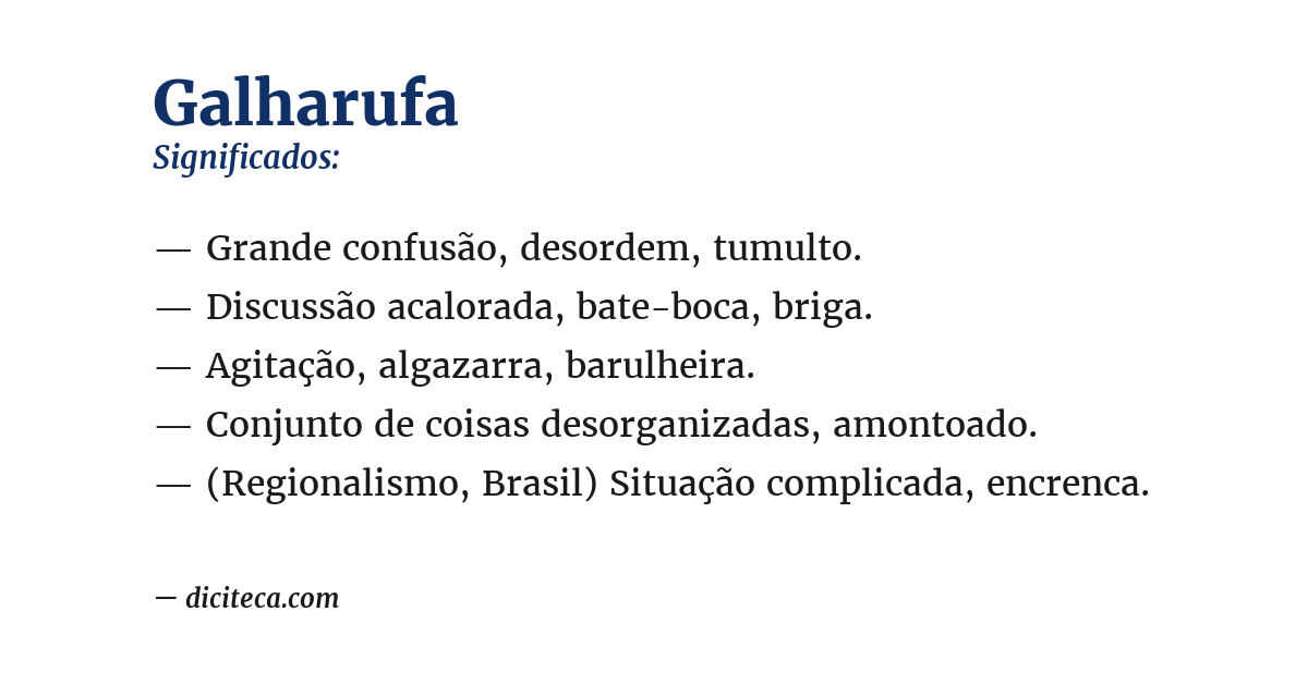 Significado de galharufa