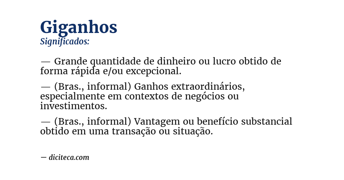 Significado de giganhos