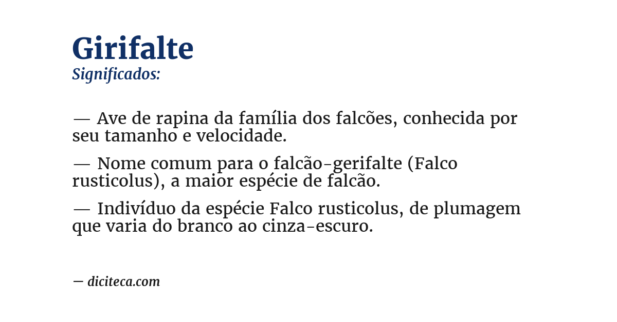 Significado de girifalte