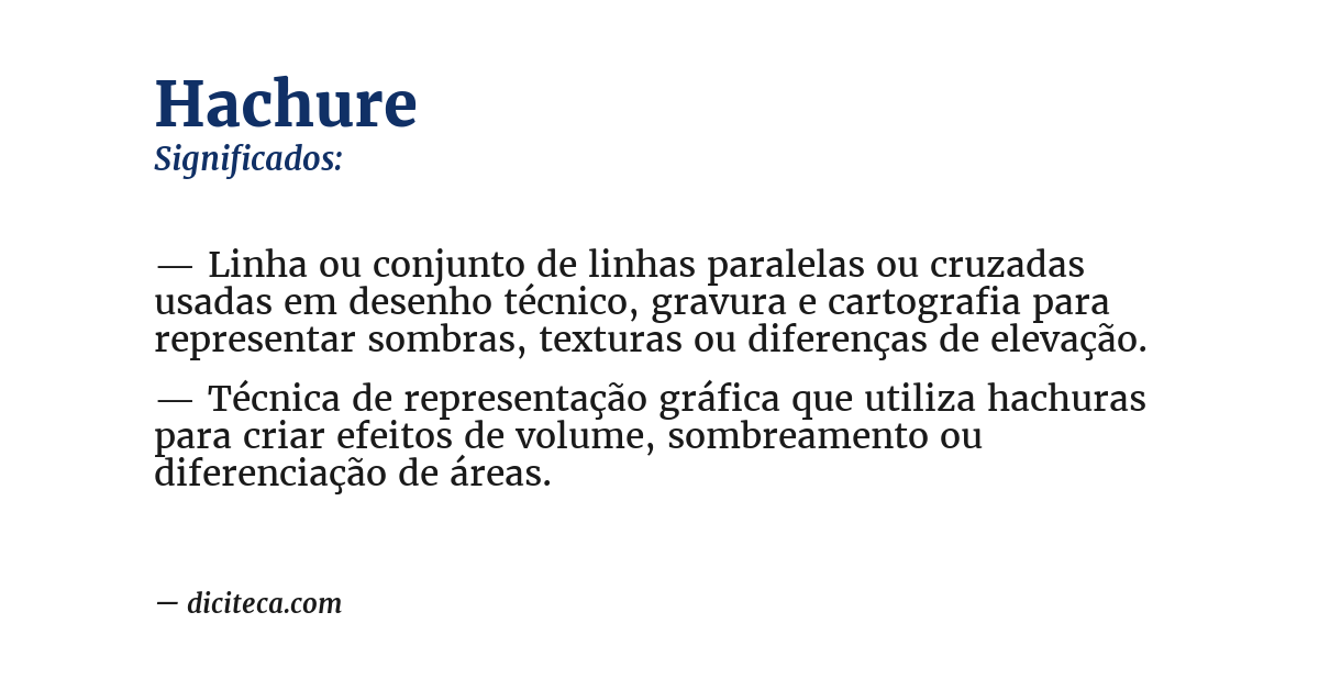 Significado de hachure