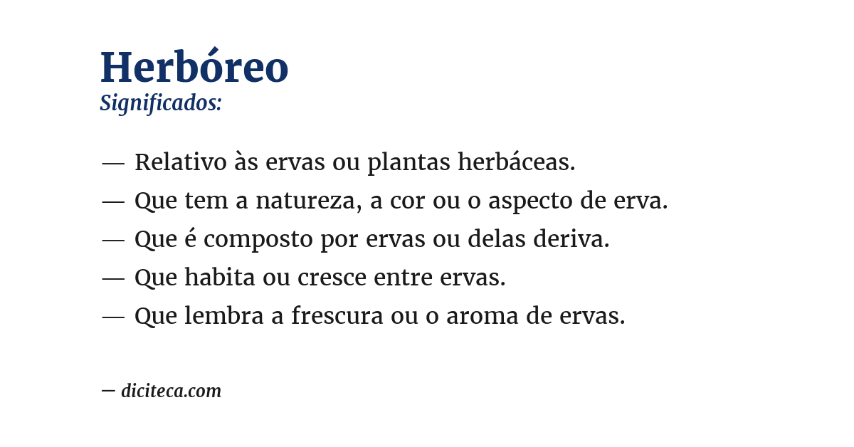 Significado de herbóreo