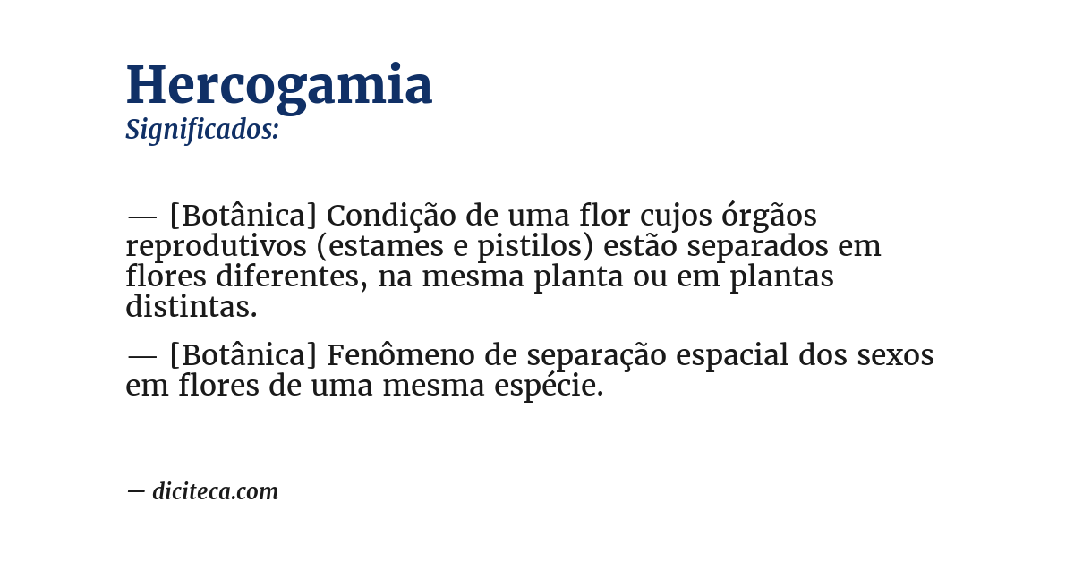 Significado de hercogamia