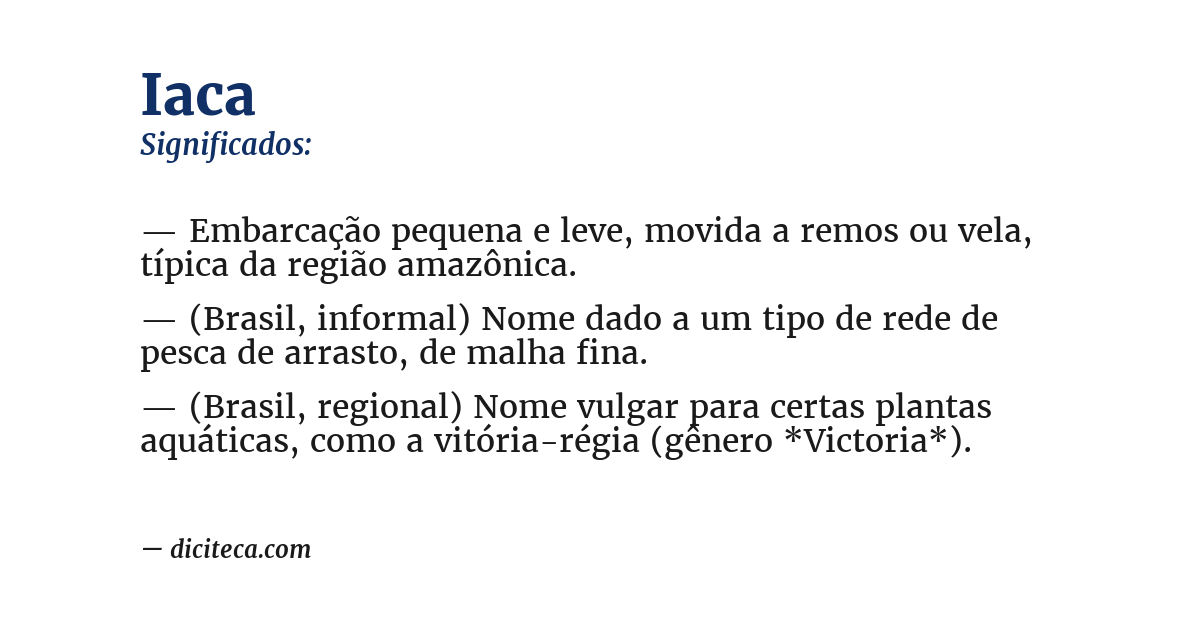 Significado de iaca