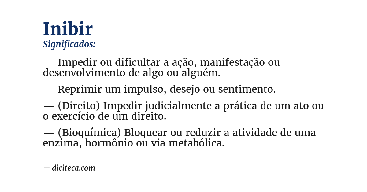 Significado de inibir