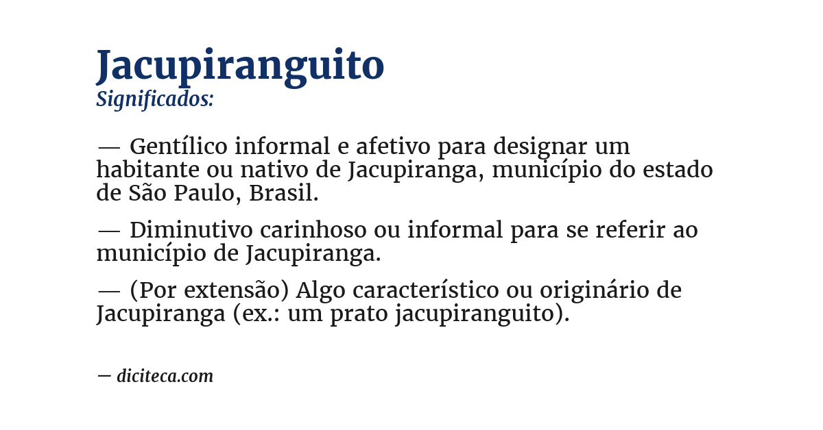 Significado de jacupiranguito